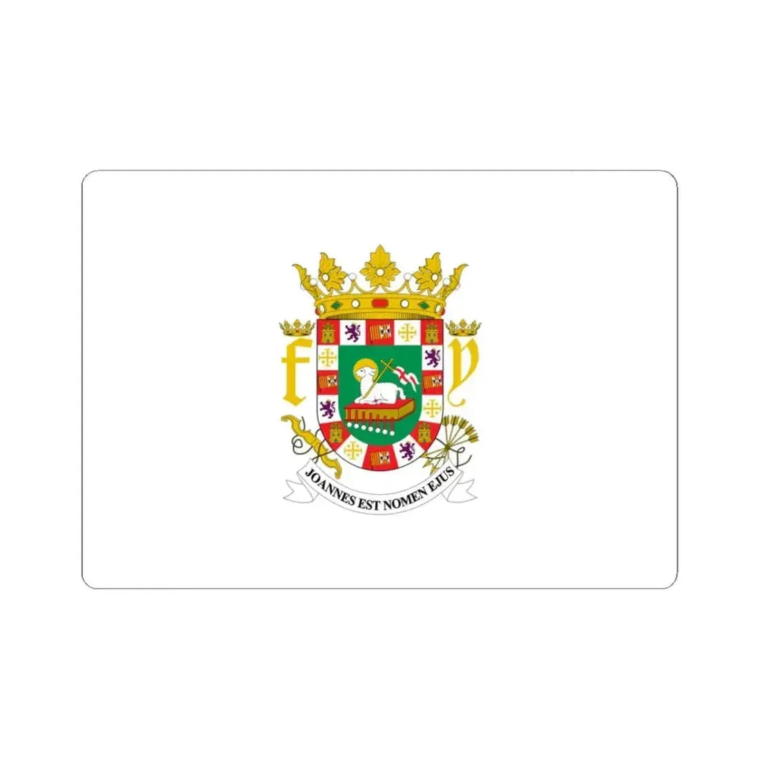 Flag of Puerto Rico Governor (United States) STICKER Vinyl Kiss-Cut Decal 3 Inch White - The Sticker Space
