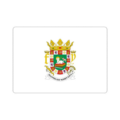 Flag of Puerto Rico Governor (United States) STICKER Vinyl Kiss-Cut Decal 4 Inch White - The Sticker Space