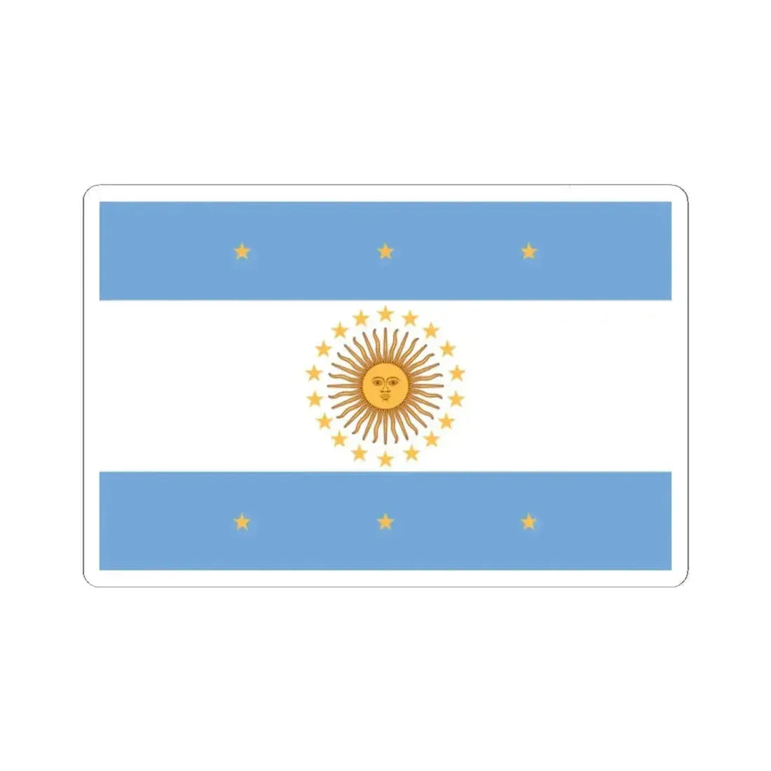 Flag of Pueyrredon (Argentina) STICKER Vinyl Kiss-Cut Decal 2 Inch White - The Sticker Space