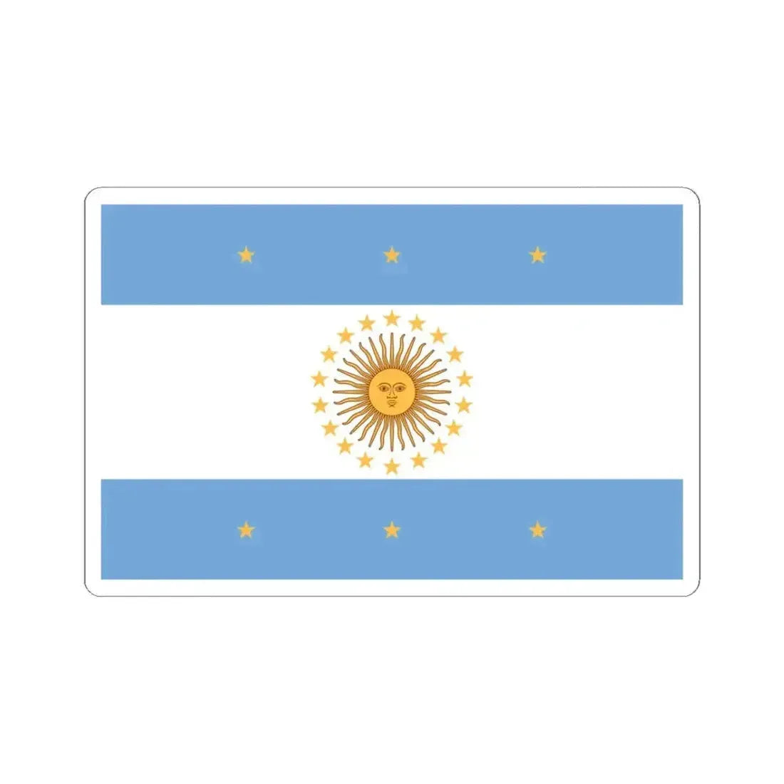 Flag of Pueyrredon (Argentina) STICKER Vinyl Kiss-Cut Decal 3 Inch White - The Sticker Space