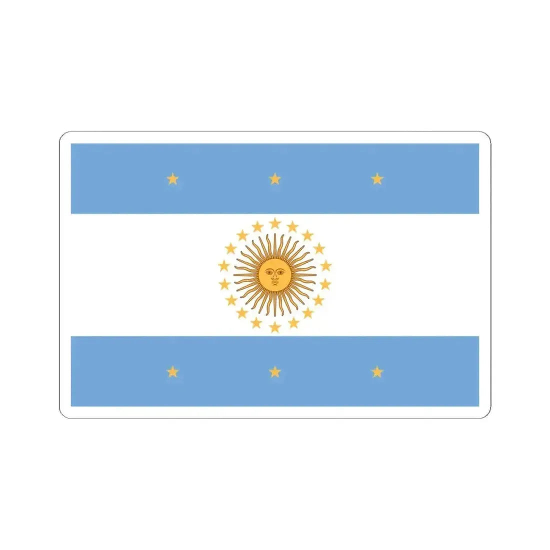 Flag of Pueyrredon (Argentina) STICKER Vinyl Kiss-Cut Decal 4 Inch White - The Sticker Space