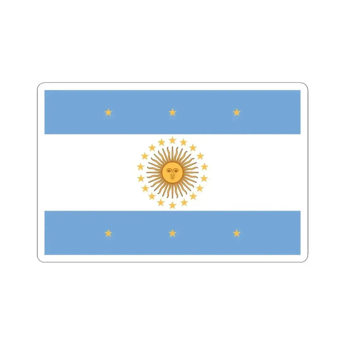 Flag of Pueyrredon (Argentina) STICKER Vinyl Kiss-Cut Decal 6 Inch White - The Sticker Space