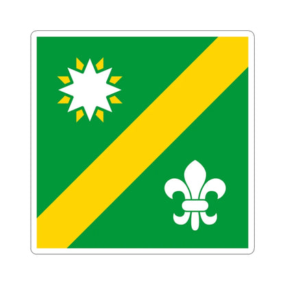 Flag of Pukhova (Ukraine) STICKER Vinyl Kiss-Cut Decal 3 Inch White - The Sticker Space