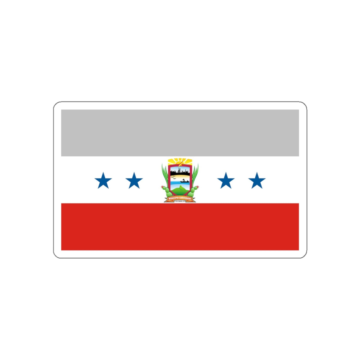 Flag of Punto Fijo Venezuela STICKER Vinyl Die-Cut Decal-White-The Sticker Space