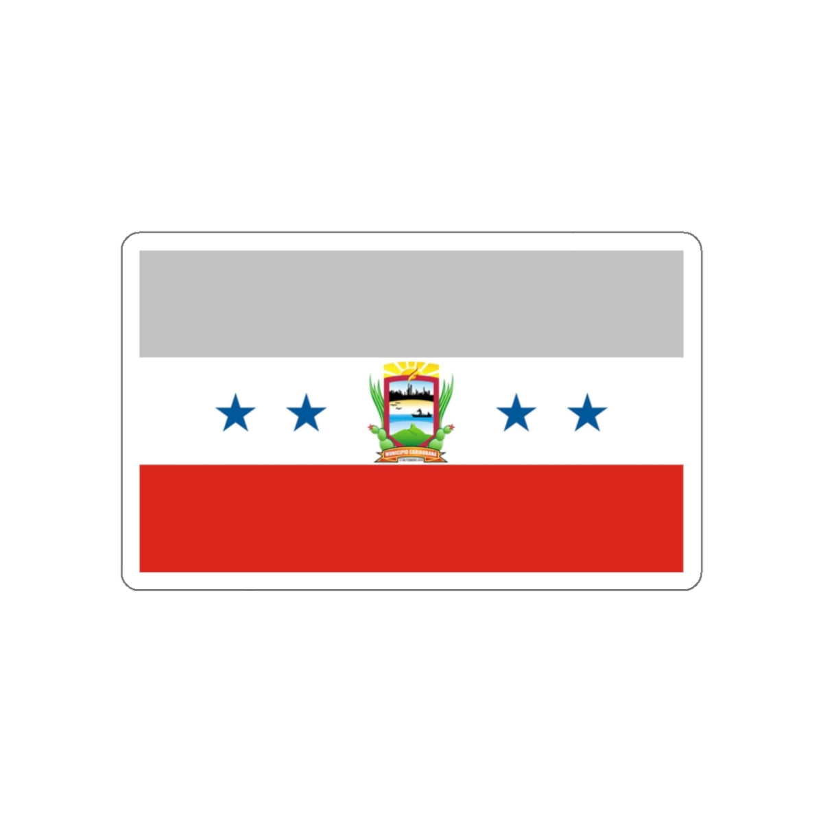 Flag of Punto Fijo Venezuela STICKER Vinyl Die-Cut Decal-White-The Sticker Space