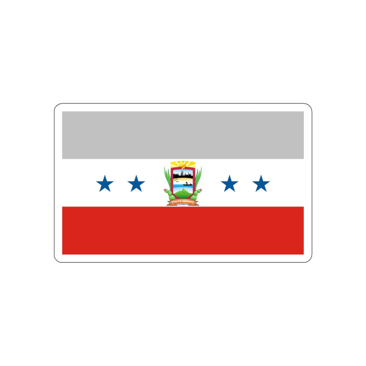 Flag of Punto Fijo Venezuela STICKER Vinyl Die-Cut Decal-White-The Sticker Space