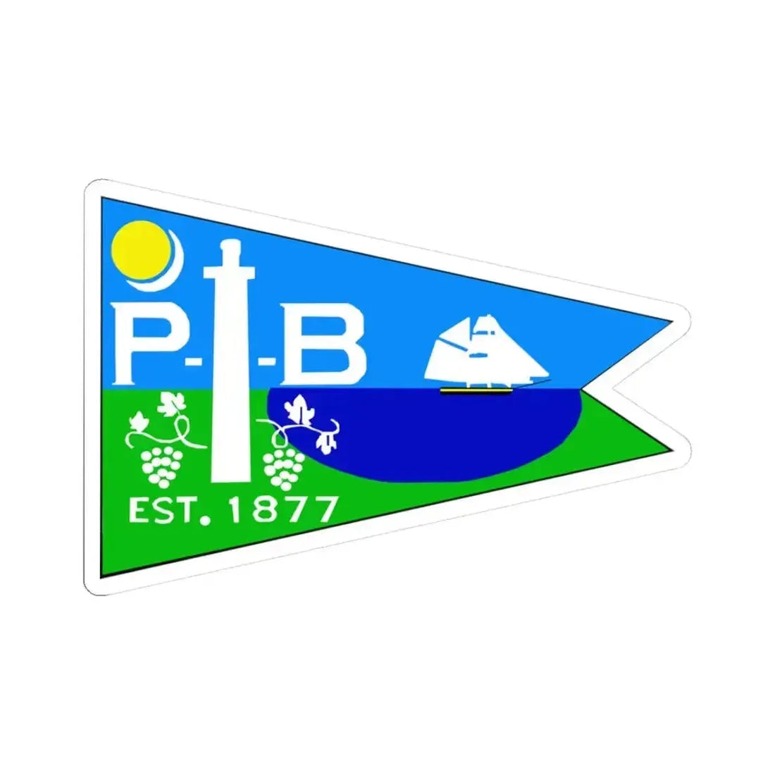 Flag of Put-in-Bay Ohio (United States) STICKER Vinyl Kiss-Cut Decal 3 Inch White - The Sticker Space