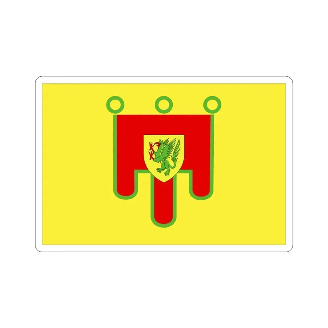 Flag of Puy de Dôme France 2 STICKER Vinyl Die-Cut Decal 4 Inch - The Sticker Space