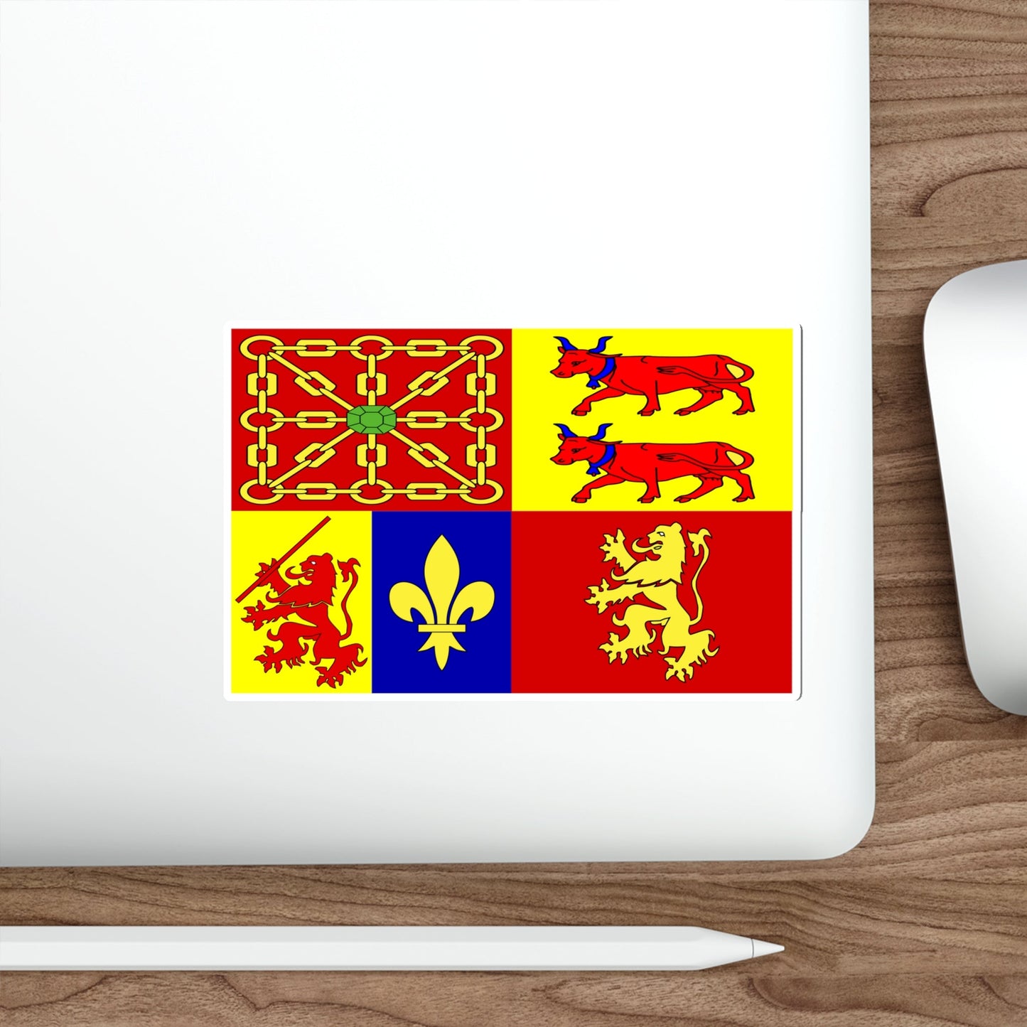 Flag of Pyrénées Atlantiques France STICKER Vinyl Die-Cut Decal-The Sticker Space