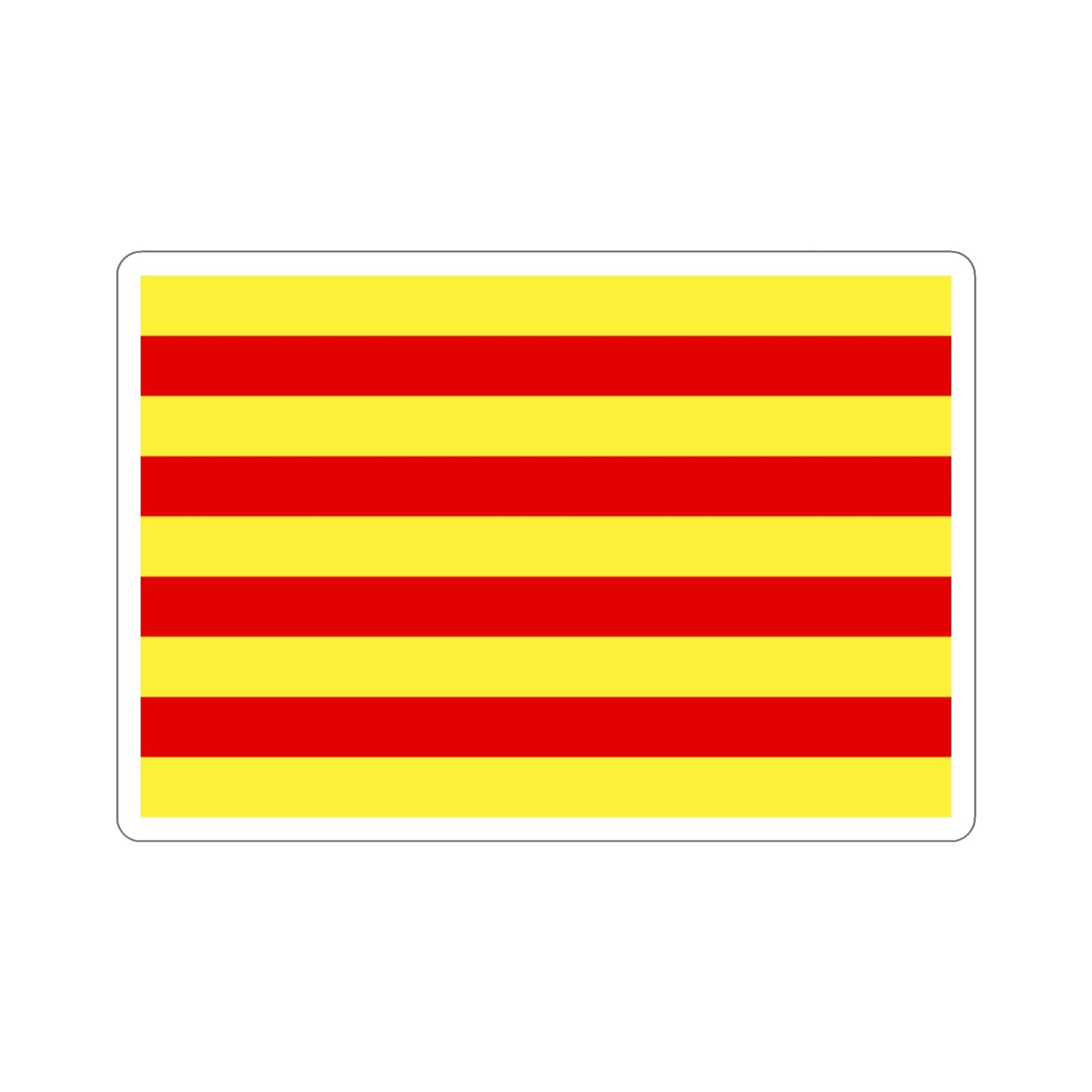 Flag of Pyrénées Orientales France 2 STICKER Vinyl Die-Cut Decal-3 Inch-The Sticker Space