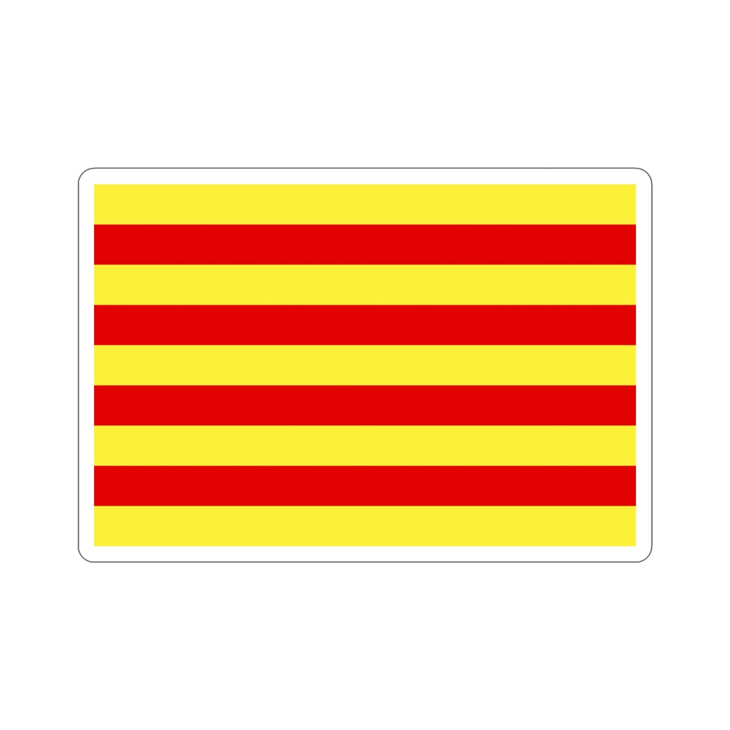 Flag of Pyrénées Orientales France 2 STICKER Vinyl Die-Cut Decal-4 Inch-The Sticker Space