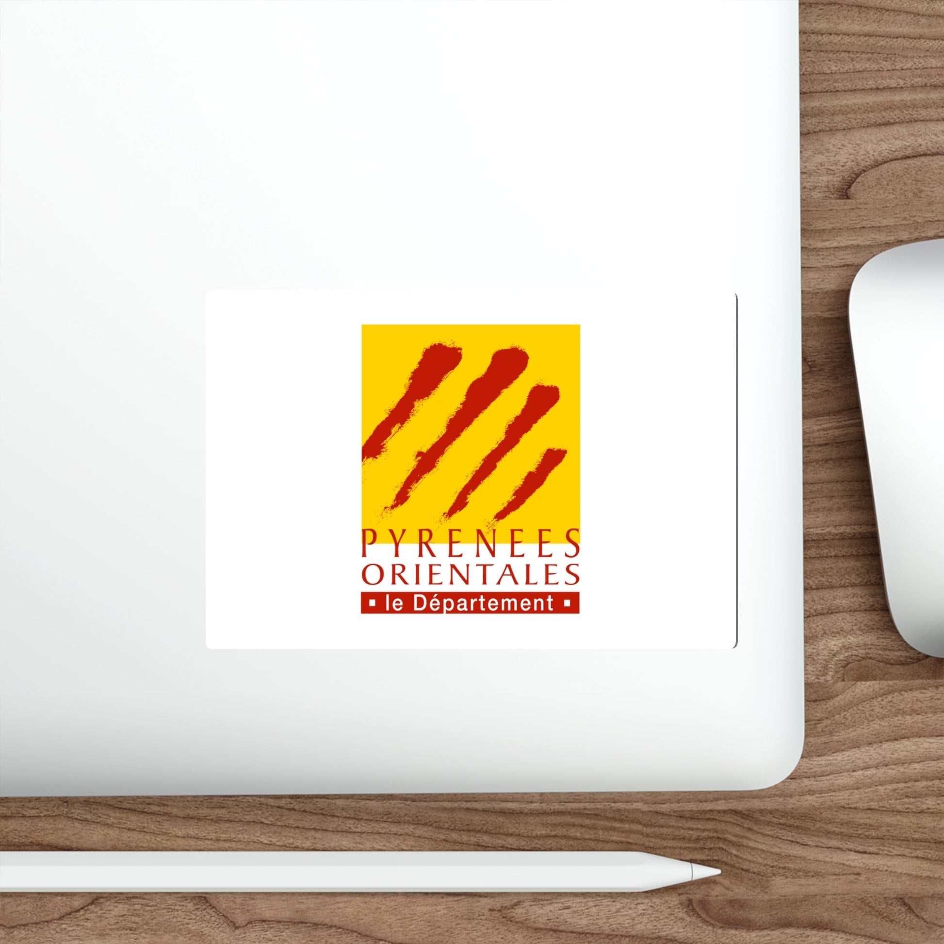 Flag of Pyrénées Orientales France STICKER Vinyl Die-Cut Decal-The Sticker Space