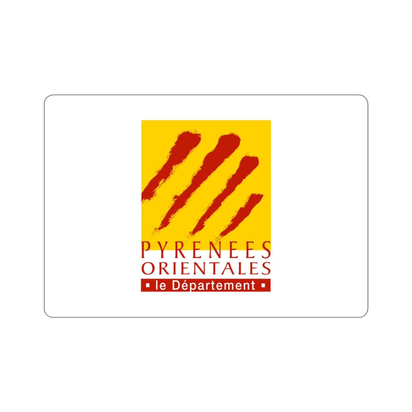 Flag of Pyrénées Orientales France STICKER Vinyl Die-Cut Decal-3 Inch-The Sticker Space