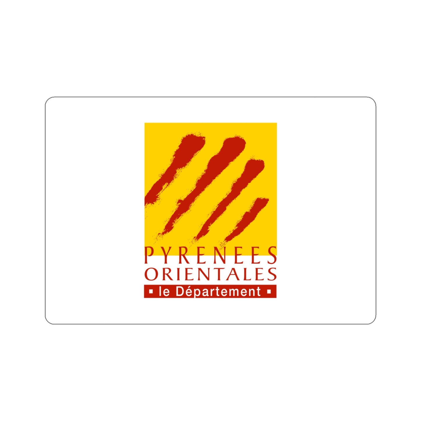 Flag of Pyrénées Orientales France STICKER Vinyl Die-Cut Decal-4 Inch-The Sticker Space