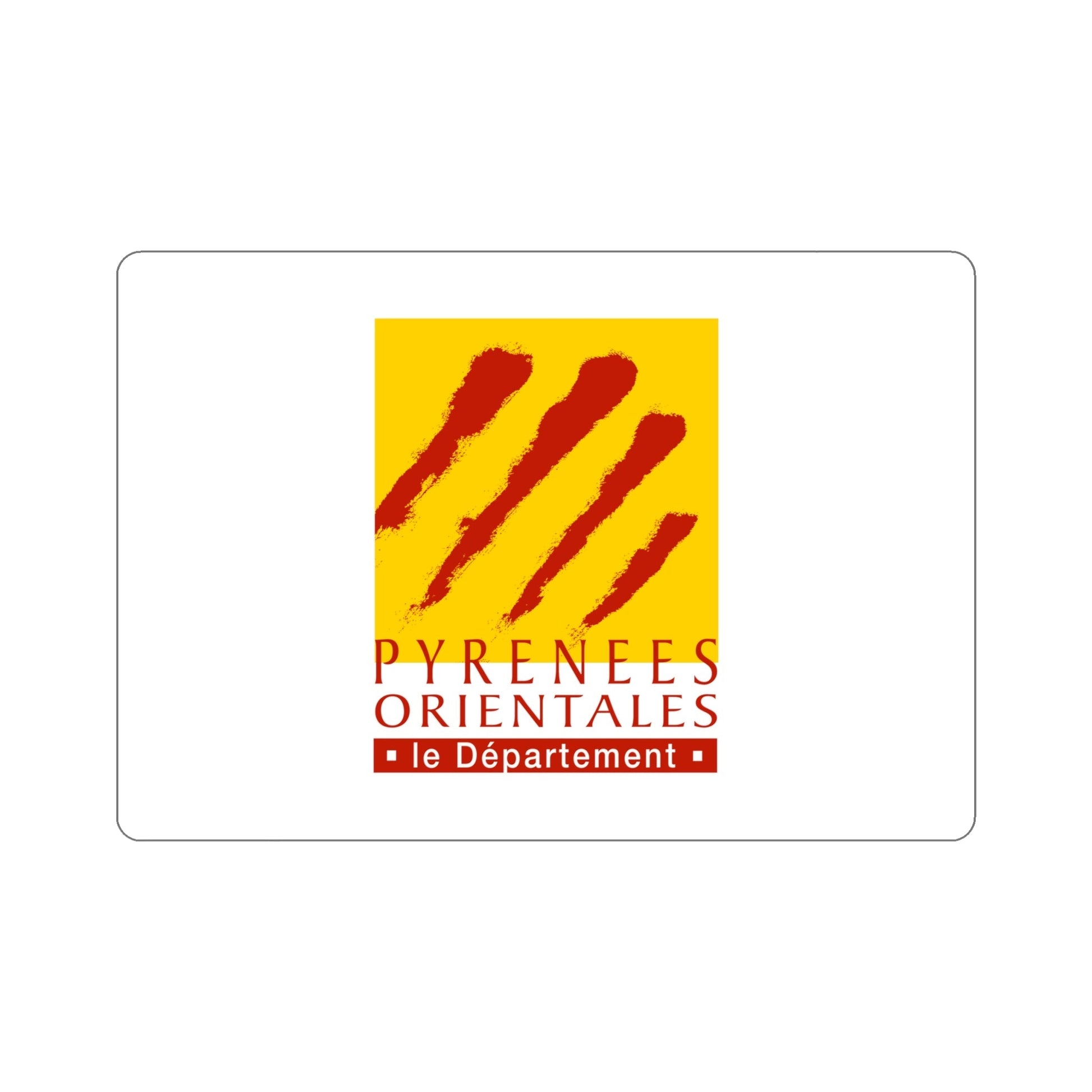 Flag of Pyrénées Orientales France STICKER Vinyl Die-Cut Decal-6 Inch-The Sticker Space