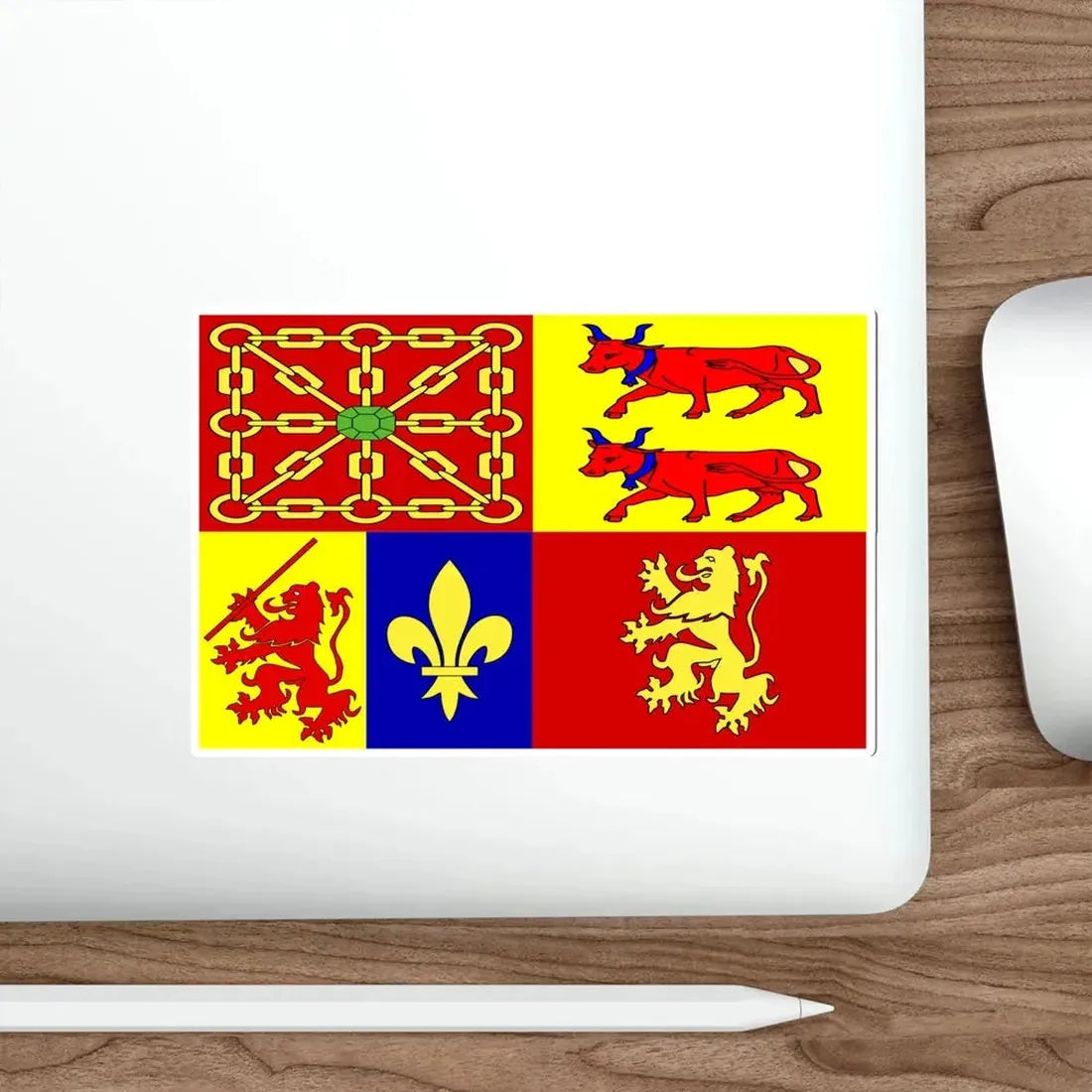 Flag of Pyrénées Atlantiques France STICKER Vinyl Die-Cut Decal - The Sticker Space