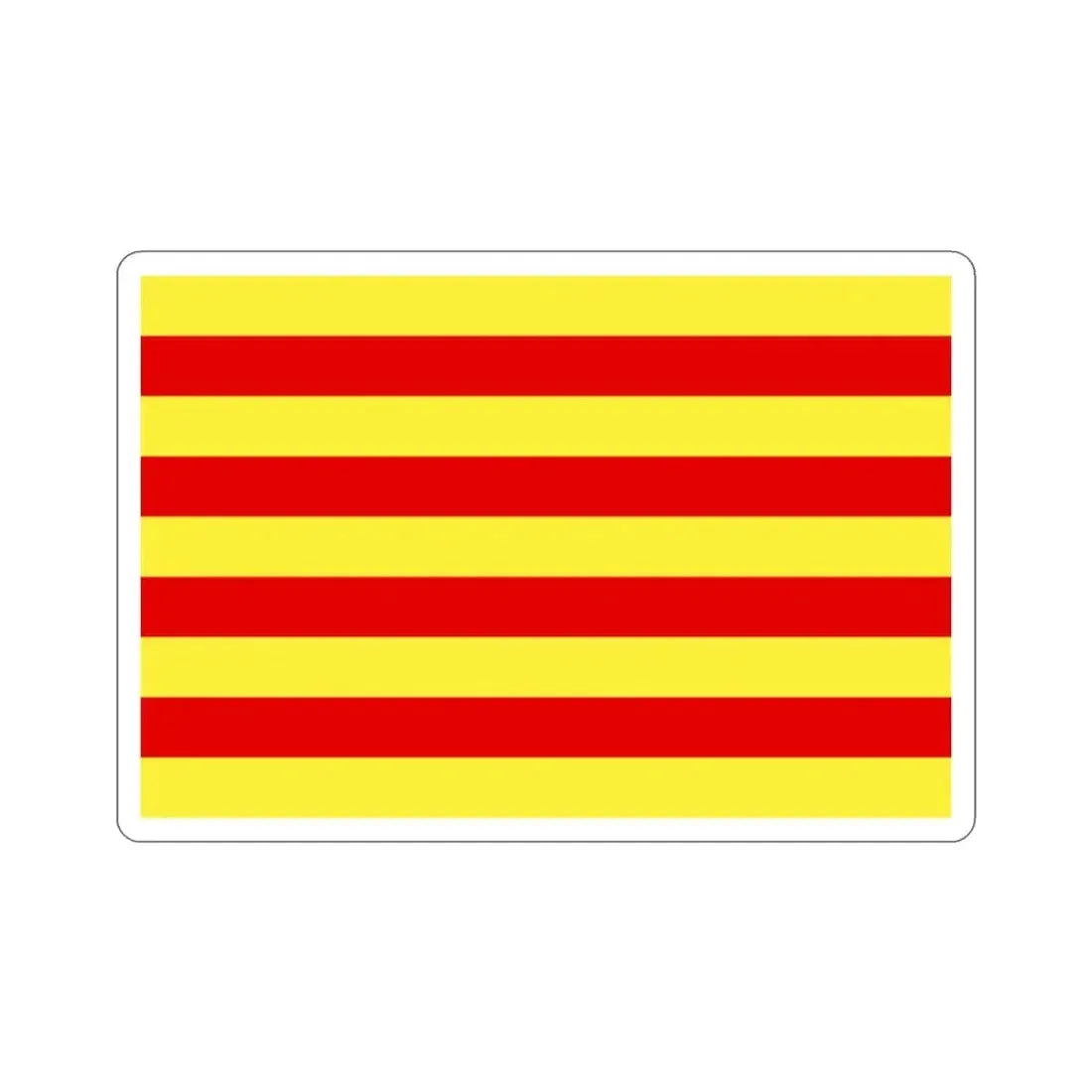 Flag of Pyrénées Orientales France 2 STICKER Vinyl Die-Cut Decal 2 Inch - The Sticker Space