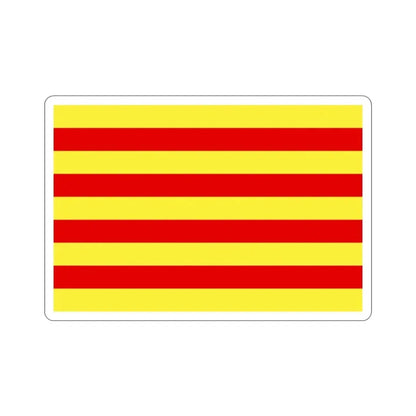 Flag of Pyrénées Orientales France 2 STICKER Vinyl Die-Cut Decal 2 Inch - The Sticker Space
