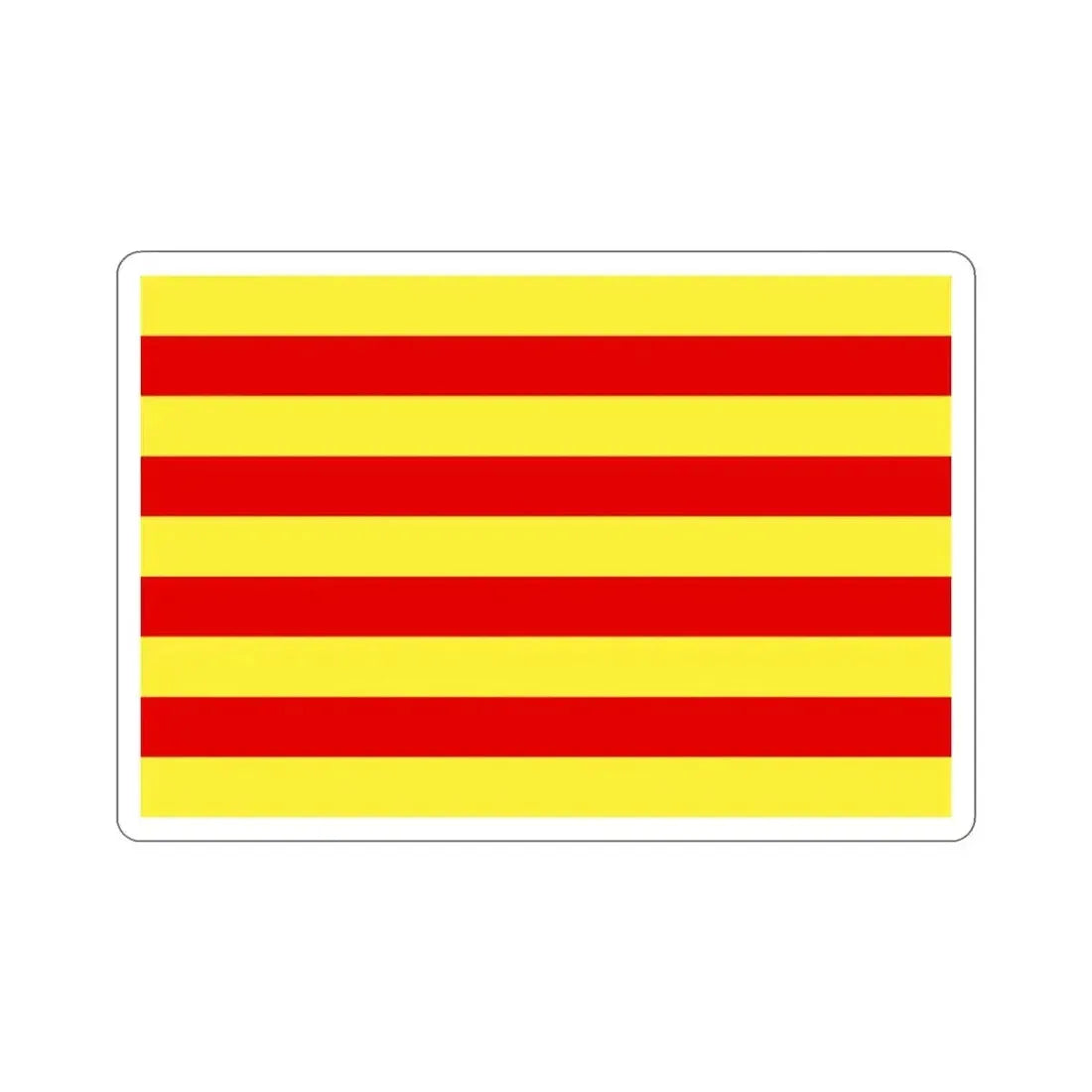 Flag of Pyrénées Orientales France 2 STICKER Vinyl Die-Cut Decal 3 Inch - The Sticker Space