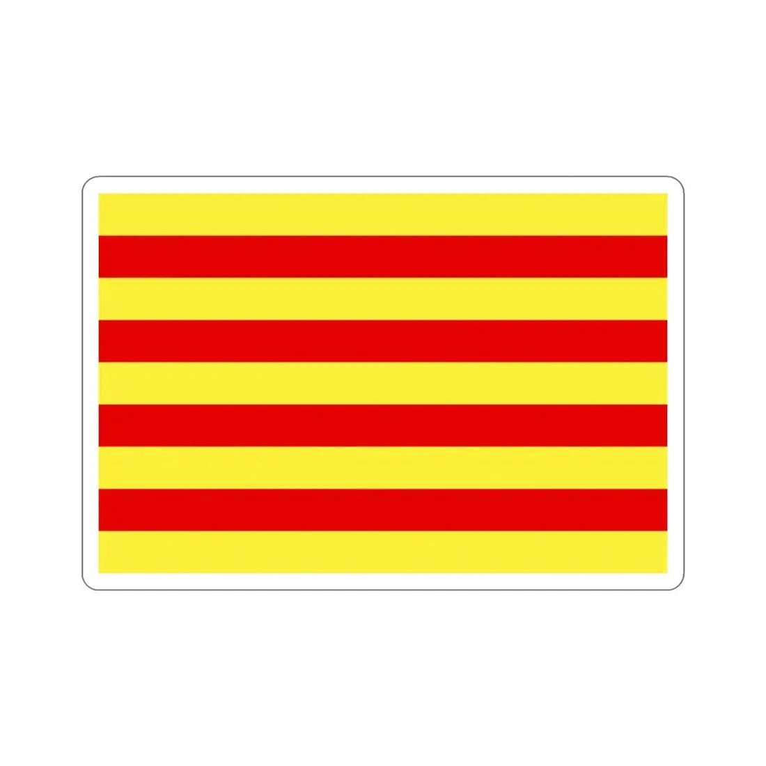 Flag of Pyrénées Orientales France 2 STICKER Vinyl Die-Cut Decal 3 Inch - The Sticker Space