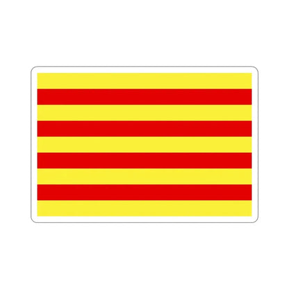 Flag of Pyrénées Orientales France 2 STICKER Vinyl Die-Cut Decal 3 Inch - The Sticker Space