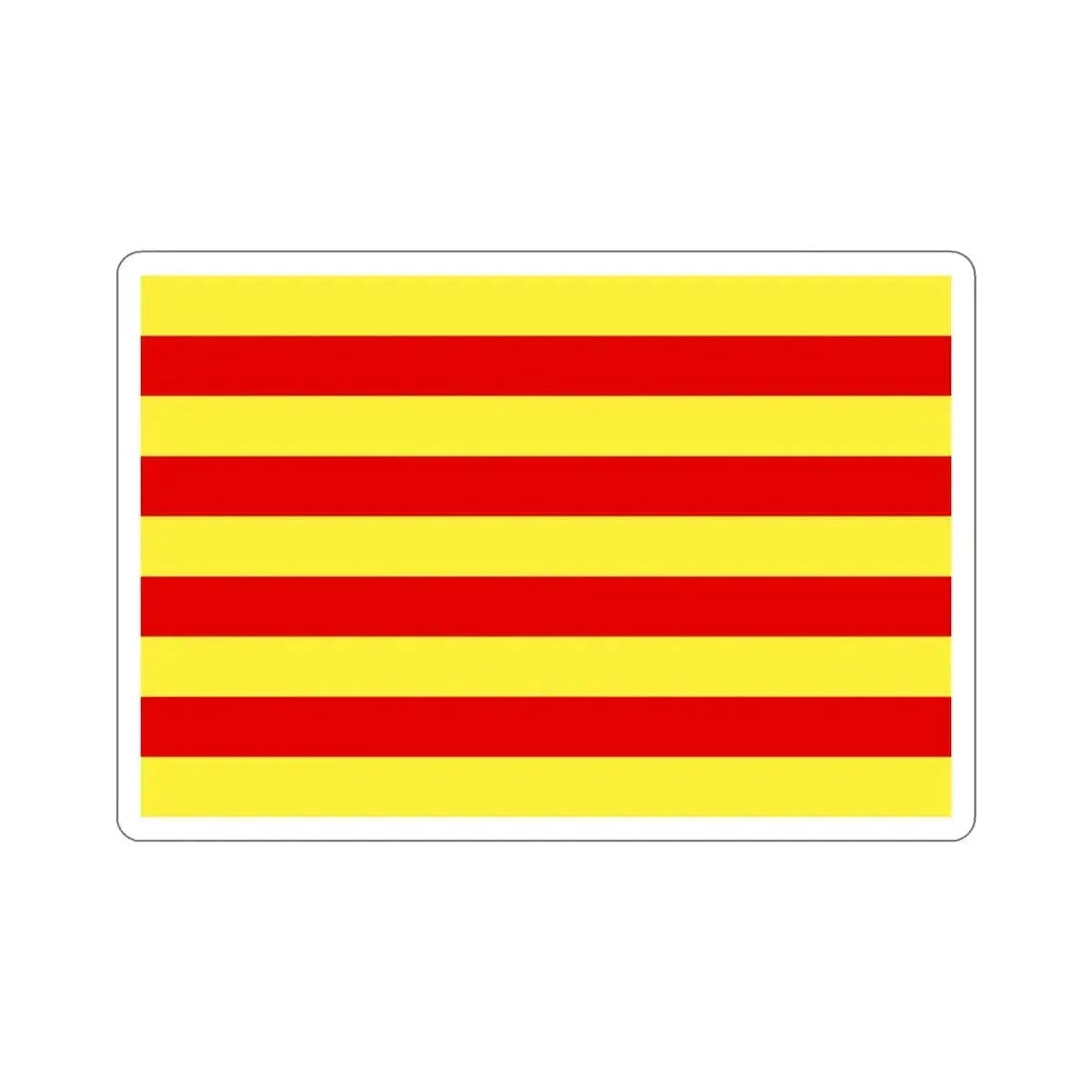 Flag of Pyrénées Orientales France 2 STICKER Vinyl Die-Cut Decal 4 Inch - The Sticker Space