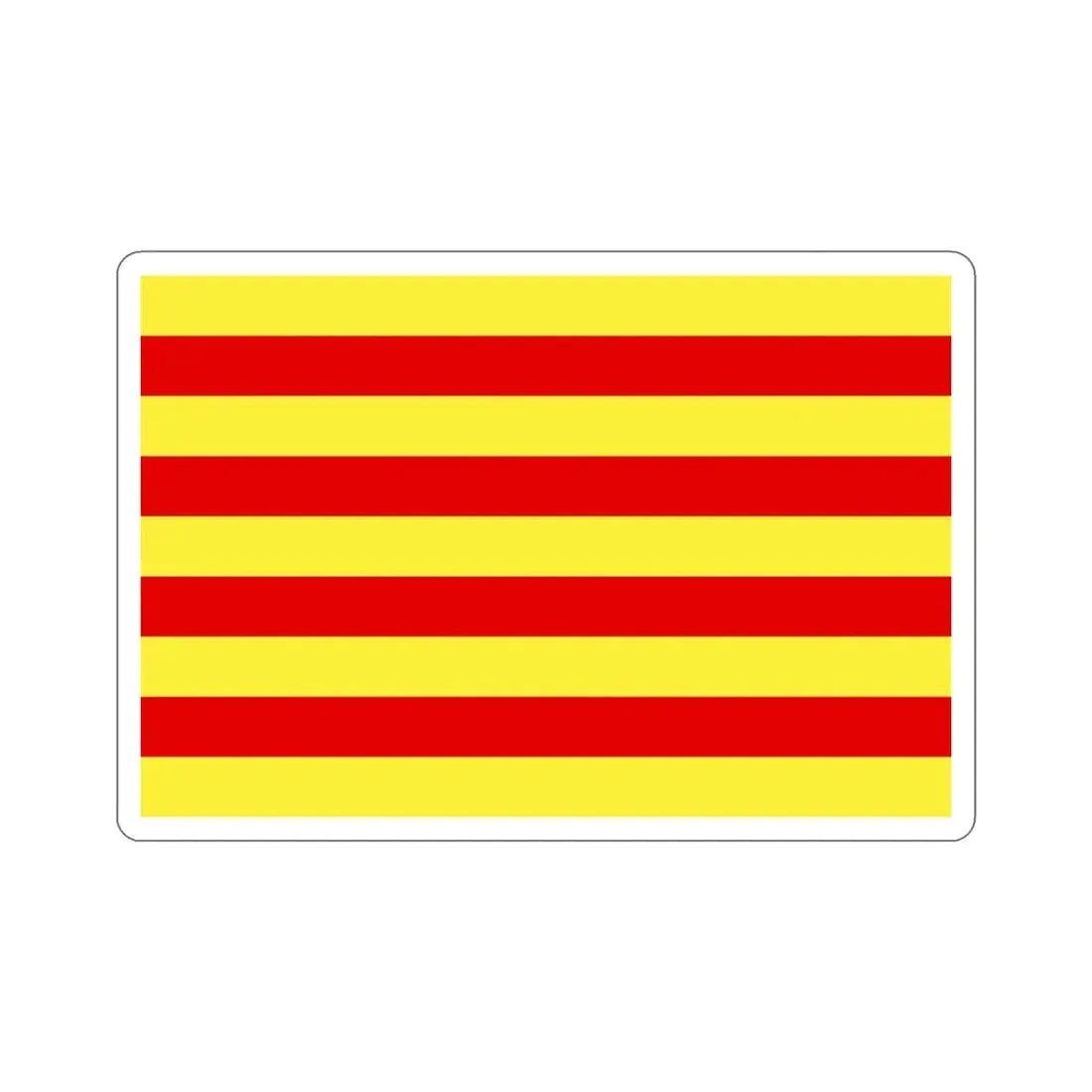 Flag of Pyrénées Orientales France 2 STICKER Vinyl Die-Cut Decal 4 Inch - The Sticker Space