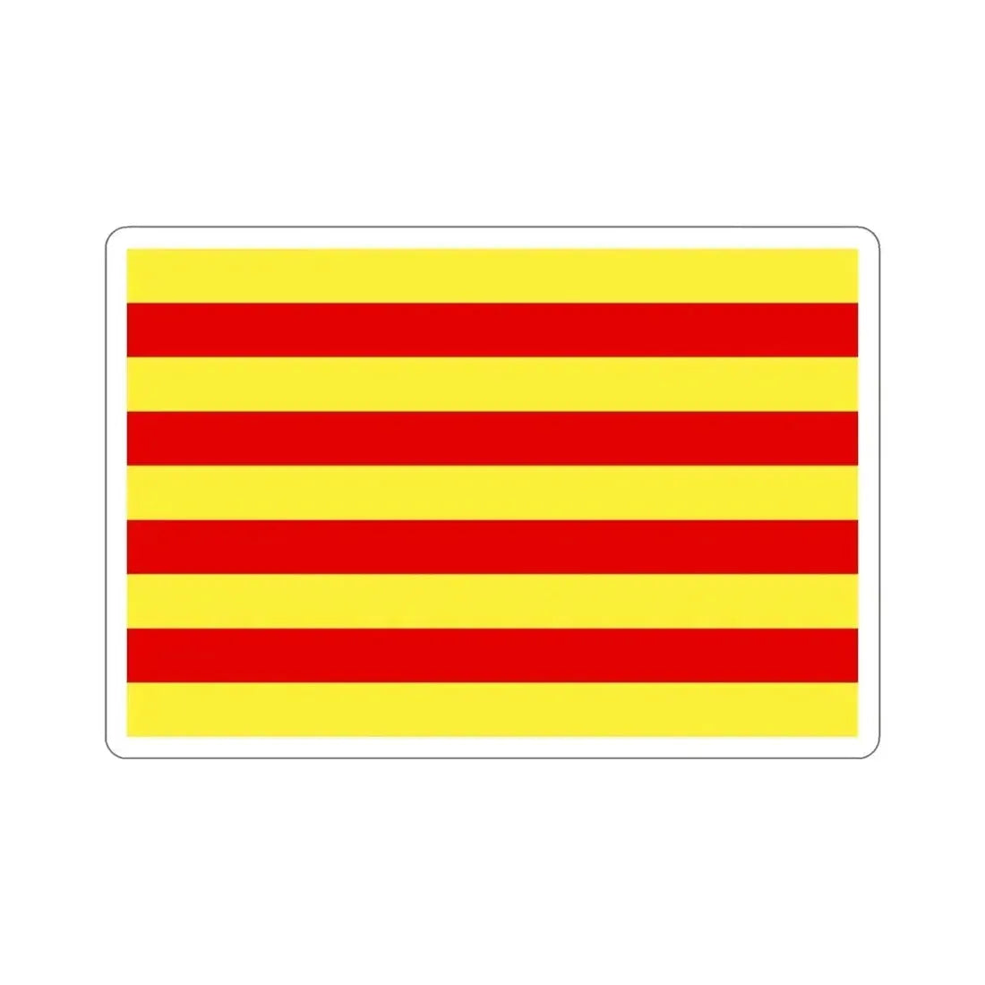 Flag of Pyrénées Orientales France 2 STICKER Vinyl Die-Cut Decal 5 Inch - The Sticker Space