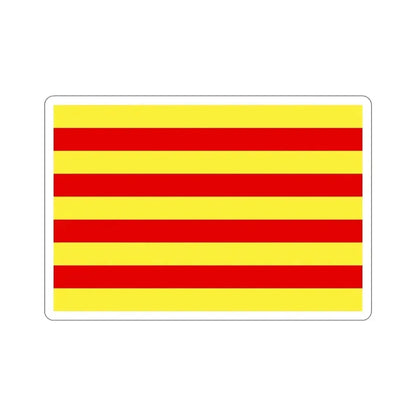 Flag of Pyrénées Orientales France 2 STICKER Vinyl Die-Cut Decal 5 Inch - The Sticker Space