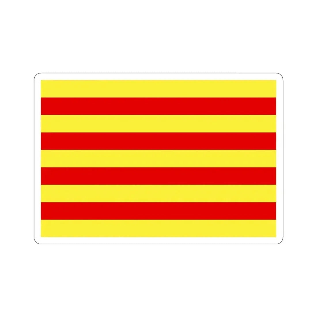 Flag of Pyrénées Orientales France 2 STICKER Vinyl Die-Cut Decal 5 Inch - The Sticker Space