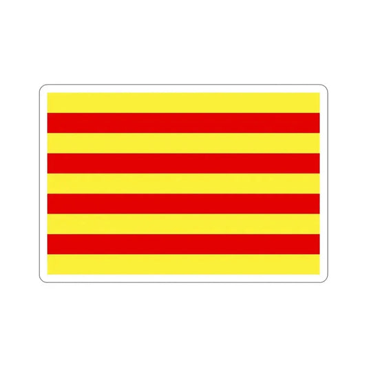 Flag of Pyrénées Orientales France 2 STICKER Vinyl Die-Cut Decal 6 Inch - The Sticker Space