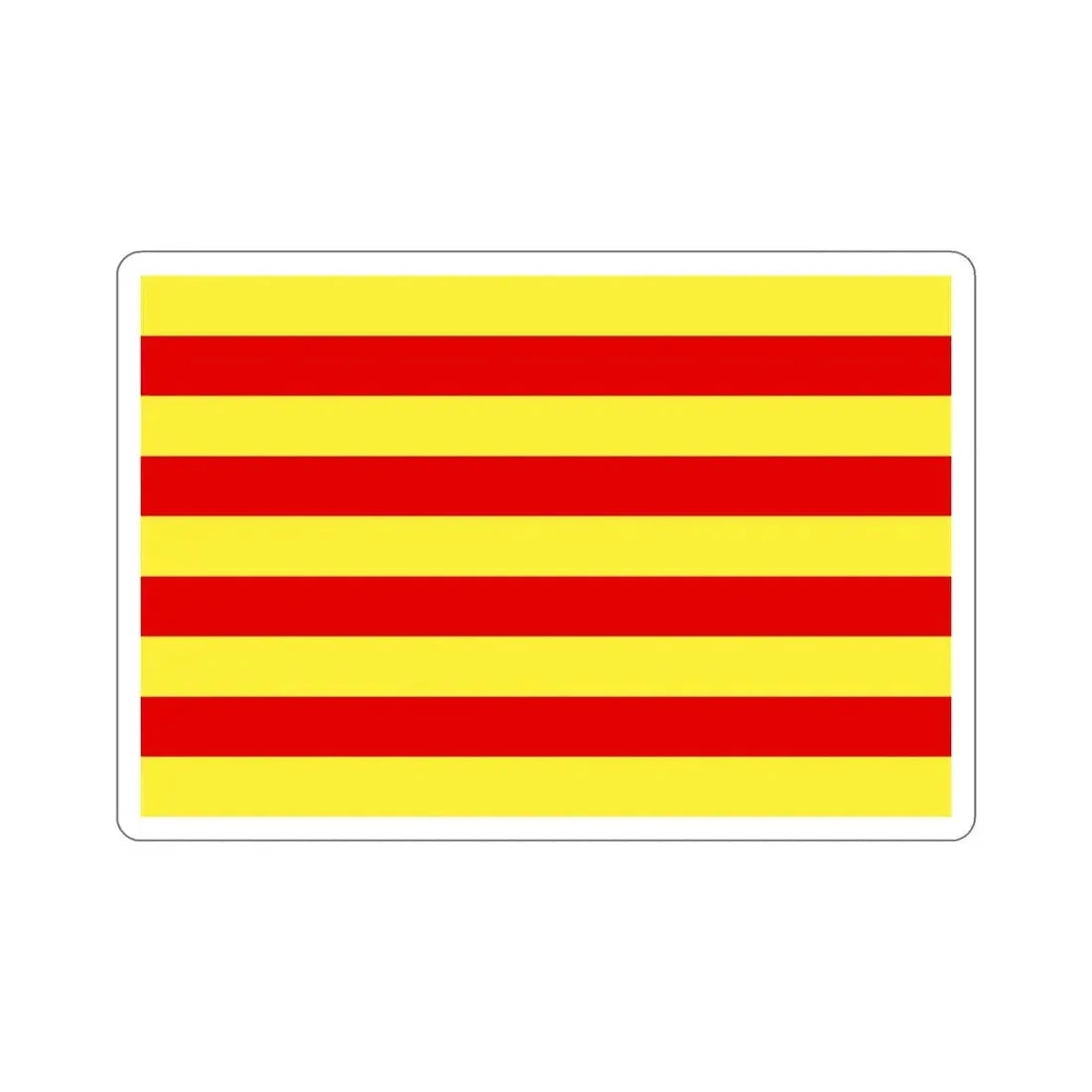 Flag of Pyrénées Orientales France 2 STICKER Vinyl Die-Cut Decal 6 Inch - The Sticker Space