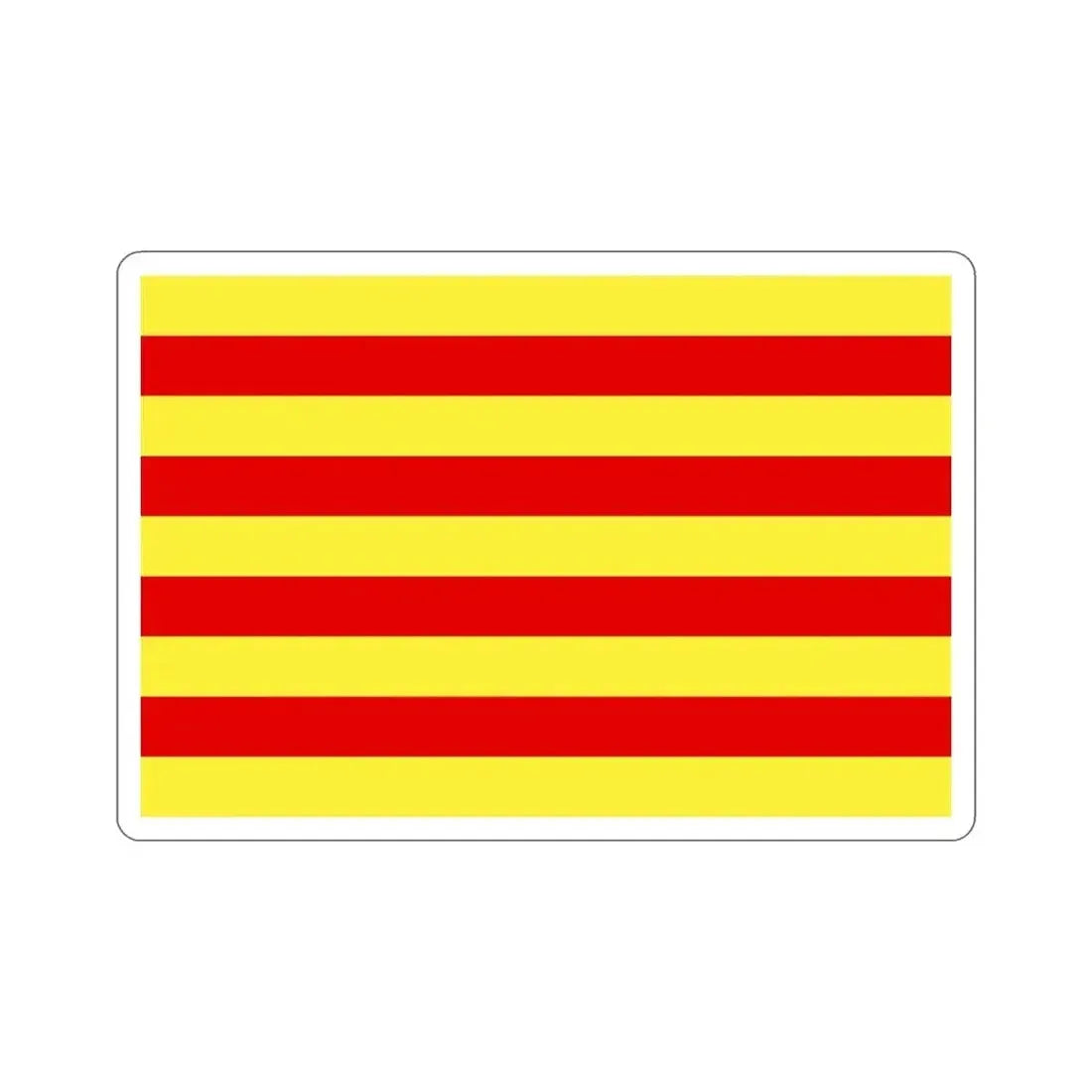 Flag of Pyrénées Orientales France 2 STICKER Vinyl Die-Cut Decal - The Sticker Space