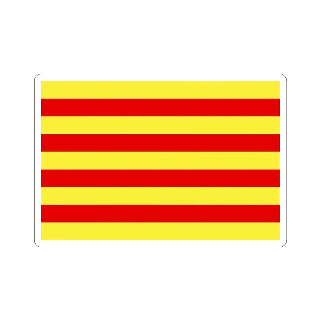 Flag of Pyrénées Orientales France 2 STICKER Vinyl Die-Cut Decal - The Sticker Space