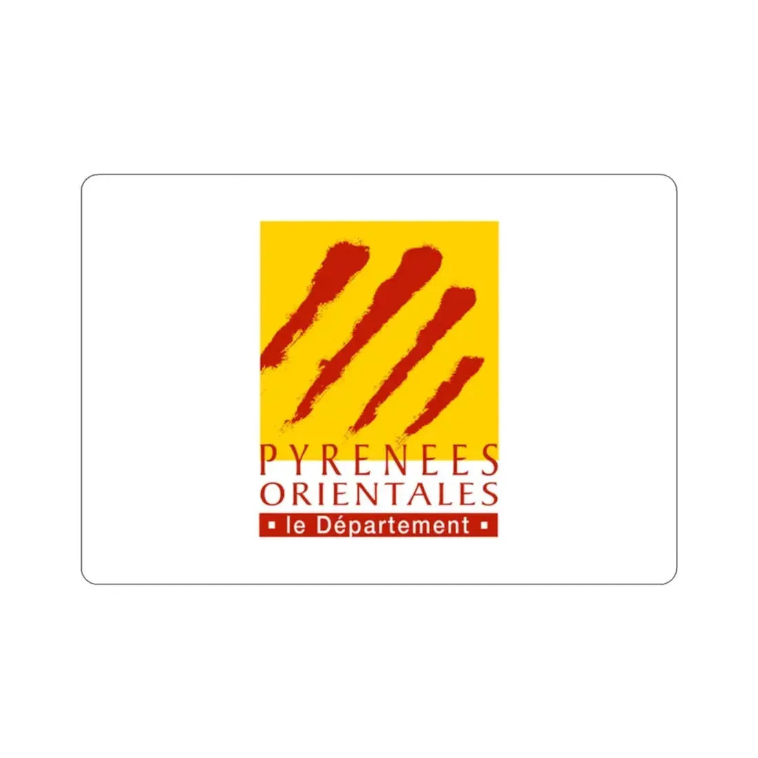 Flag of Pyrénées Orientales France STICKER Vinyl Die-Cut Decal 2 Inch - The Sticker Space