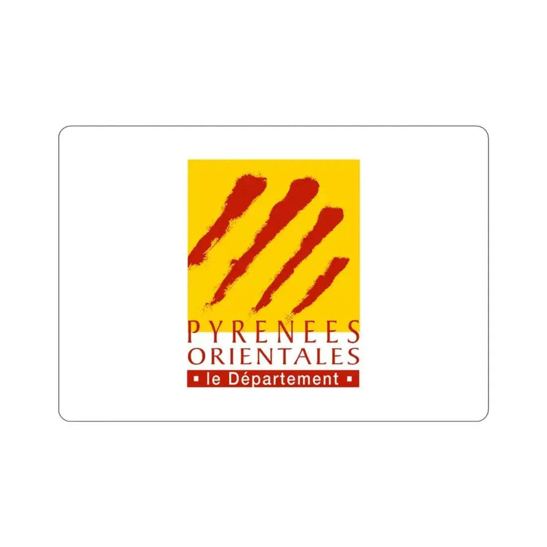 Flag of Pyrénées Orientales France STICKER Vinyl Die-Cut Decal 3 Inch - The Sticker Space