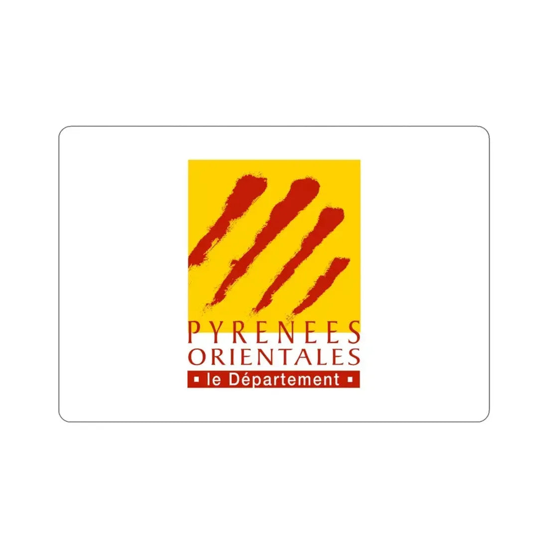 Flag of Pyrénées Orientales France STICKER Vinyl Die-Cut Decal 4 Inch - The Sticker Space