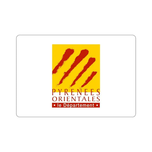 Flag of Pyrénées Orientales France STICKER Vinyl Die-Cut Decal 6 Inch - The Sticker Space