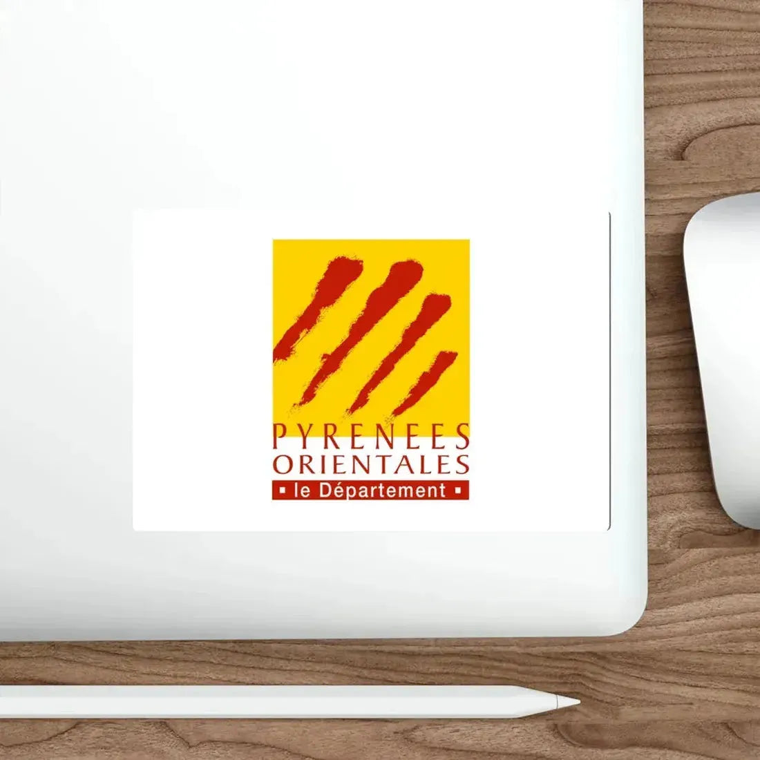 Flag of Pyrénées Orientales France STICKER Vinyl Die-Cut Decal - The Sticker Space