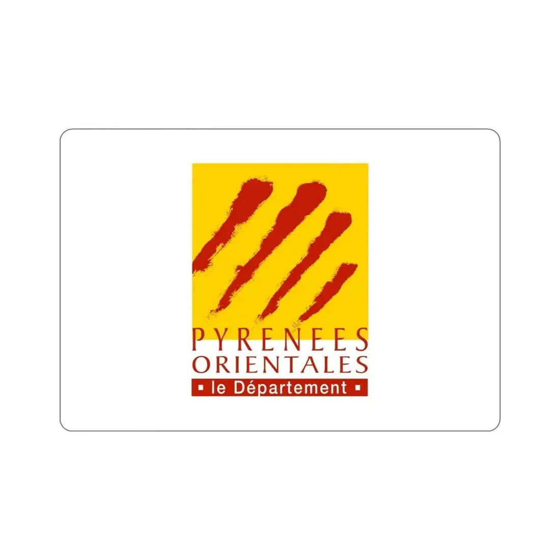 Flag of Pyrénées Orientales France STICKER Vinyl Die-Cut Decal - The Sticker Space