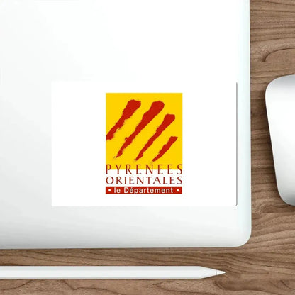Flag of Pyrénées Orientales France STICKER Vinyl Die-Cut Decal - The Sticker Space