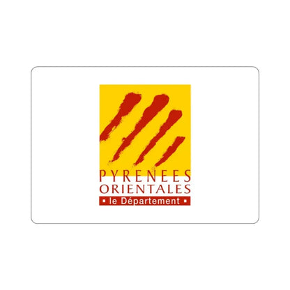 Flag of Pyrénées Orientales France STICKER Vinyl Die-Cut Decal - The Sticker Space