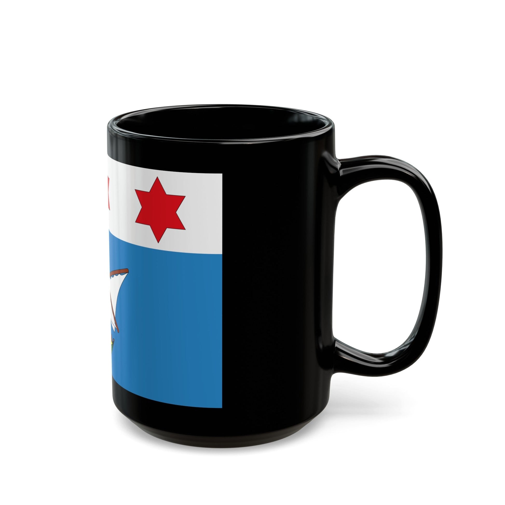 Flag of Qala Malta - Black Coffee Mug-The Sticker Space