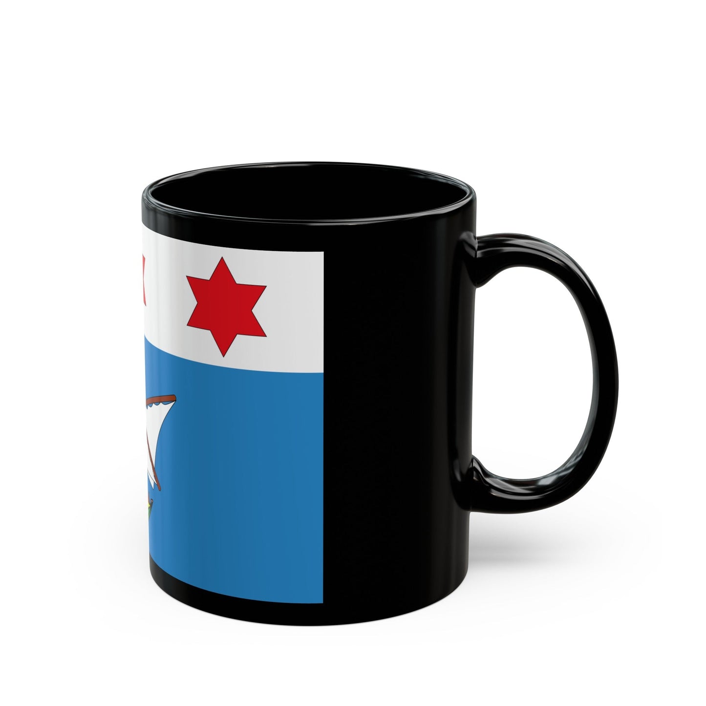 Flag of Qala Malta - Black Coffee Mug-The Sticker Space