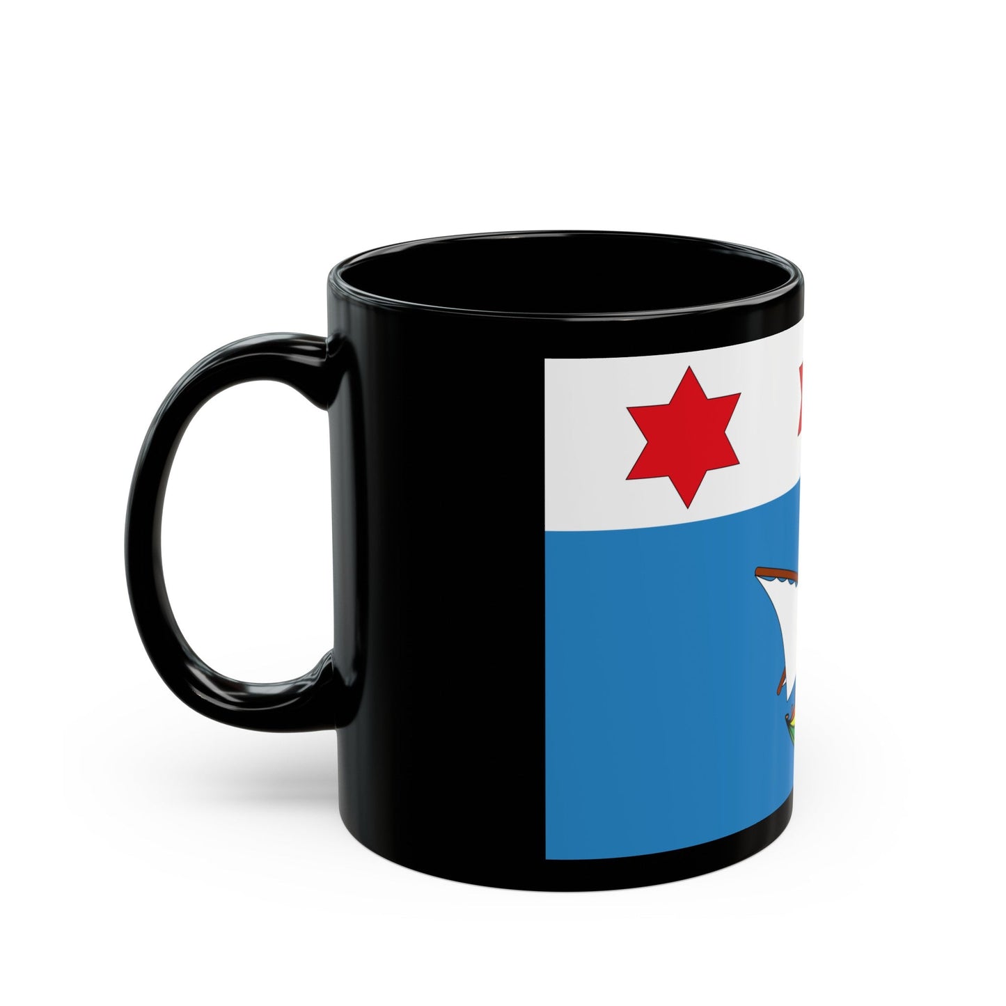 Flag of Qala Malta - Black Coffee Mug-The Sticker Space