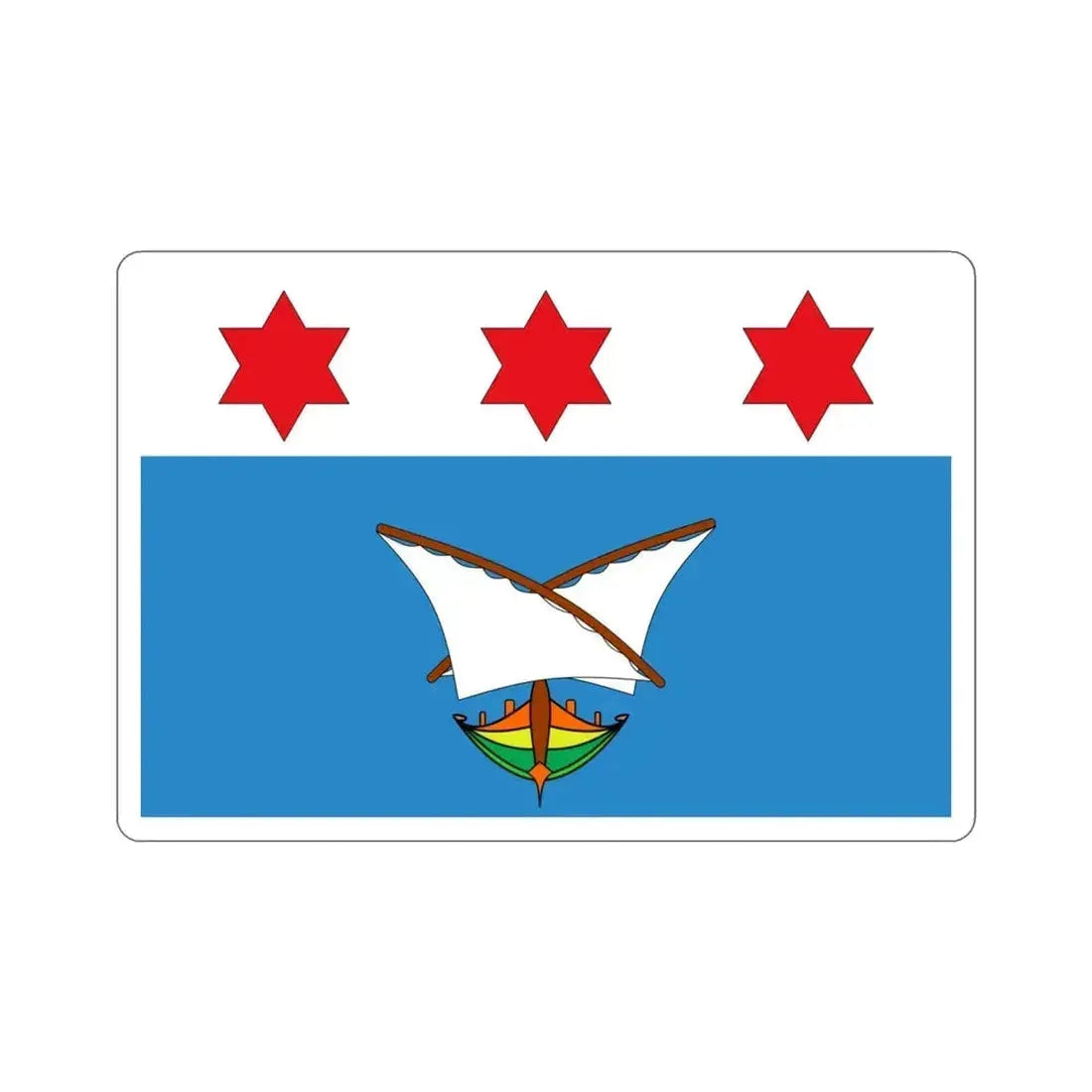 Flag of Qala Malta STICKER Vinyl Die-Cut Decal 3 Inch - The Sticker Space