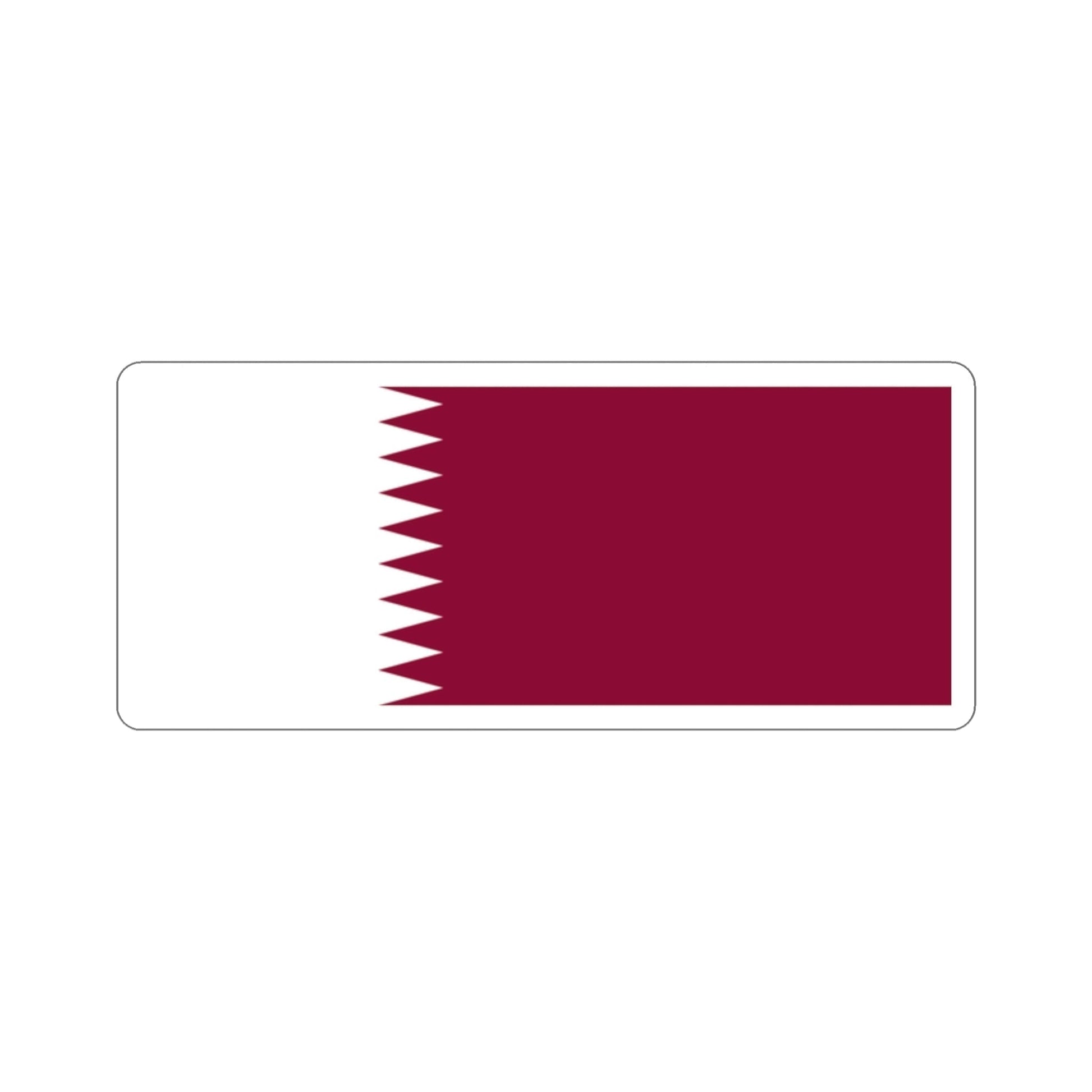 Flag of Qatar STICKER Vinyl Die-Cut Decal-2 Inch-The Sticker Space