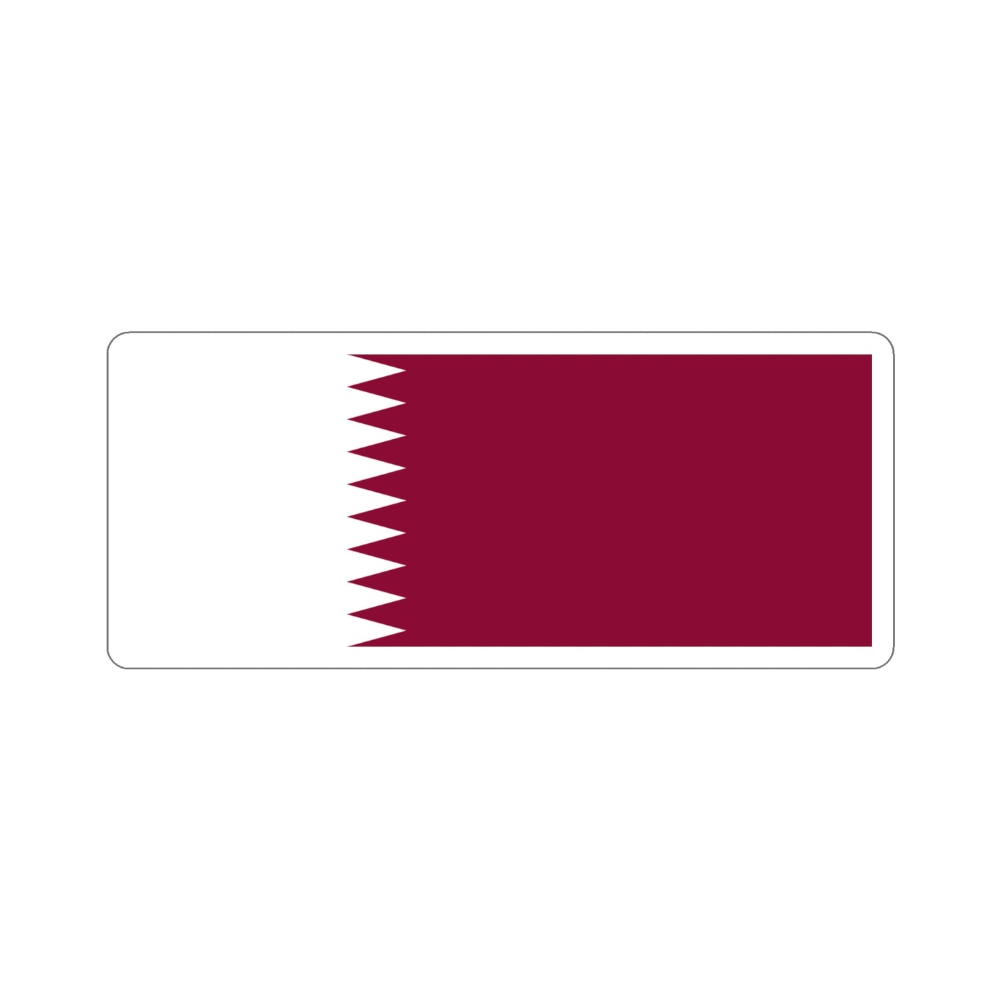 Flag of Qatar STICKER Vinyl Die-Cut Decal-5 Inch-The Sticker Space