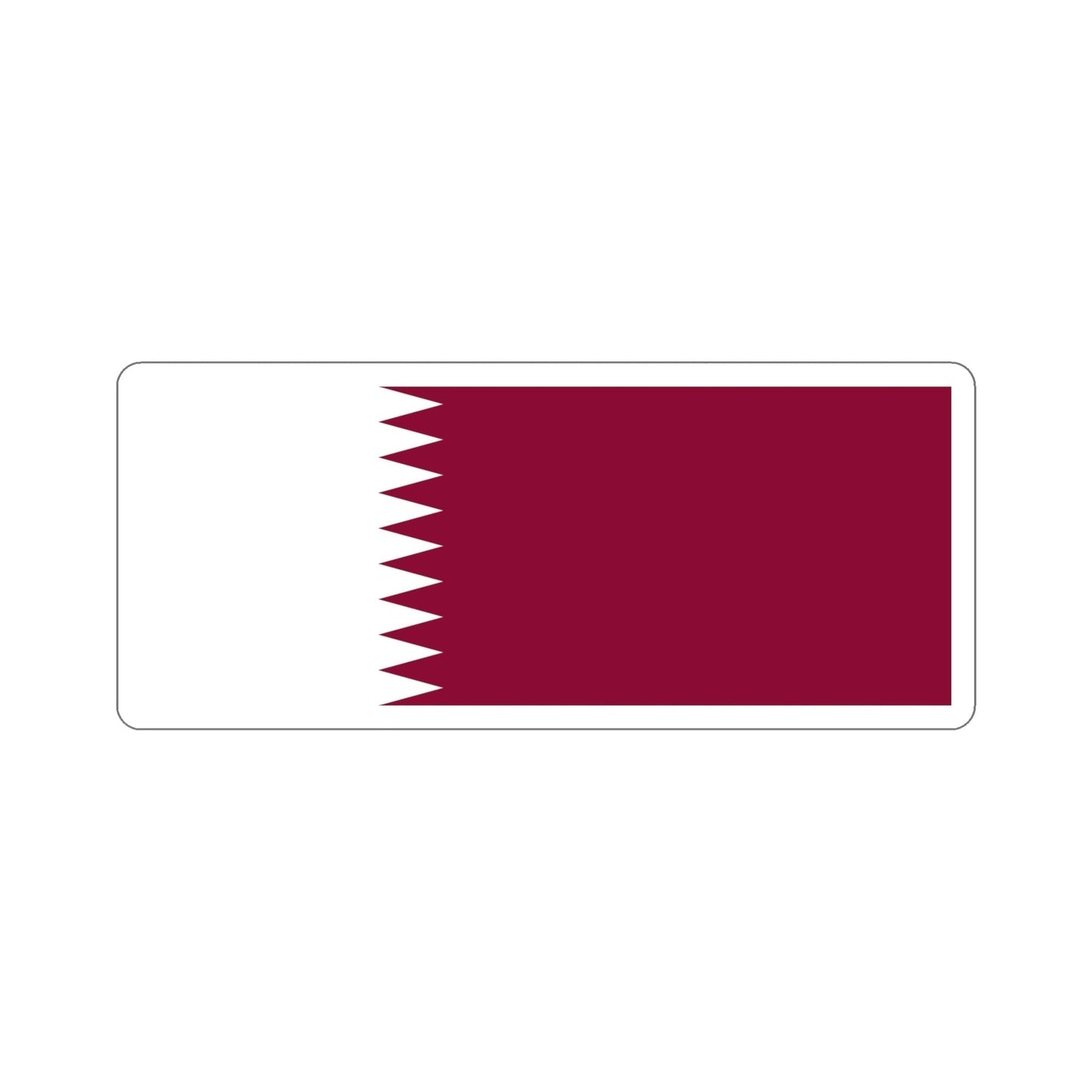 Flag of Qatar STICKER Vinyl Die-Cut Decal-6 Inch-The Sticker Space