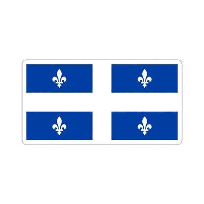Flag of Quebec 1-2 (Canada) STICKER Vinyl Kiss-Cut Decal 2 Inch White - The Sticker Space